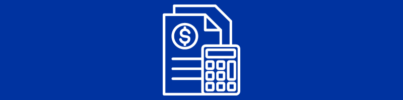 icon set with pages, dollar sign and calculator