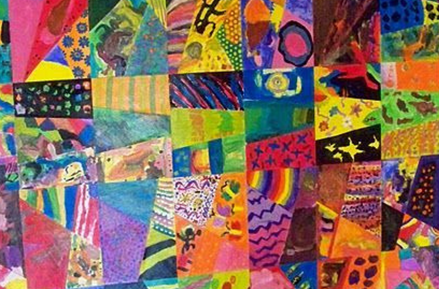 Community Design Collaborate patchwork mural photo